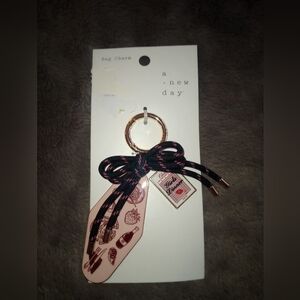 A New Day Black & Pink Rope Keychain Bag Charm